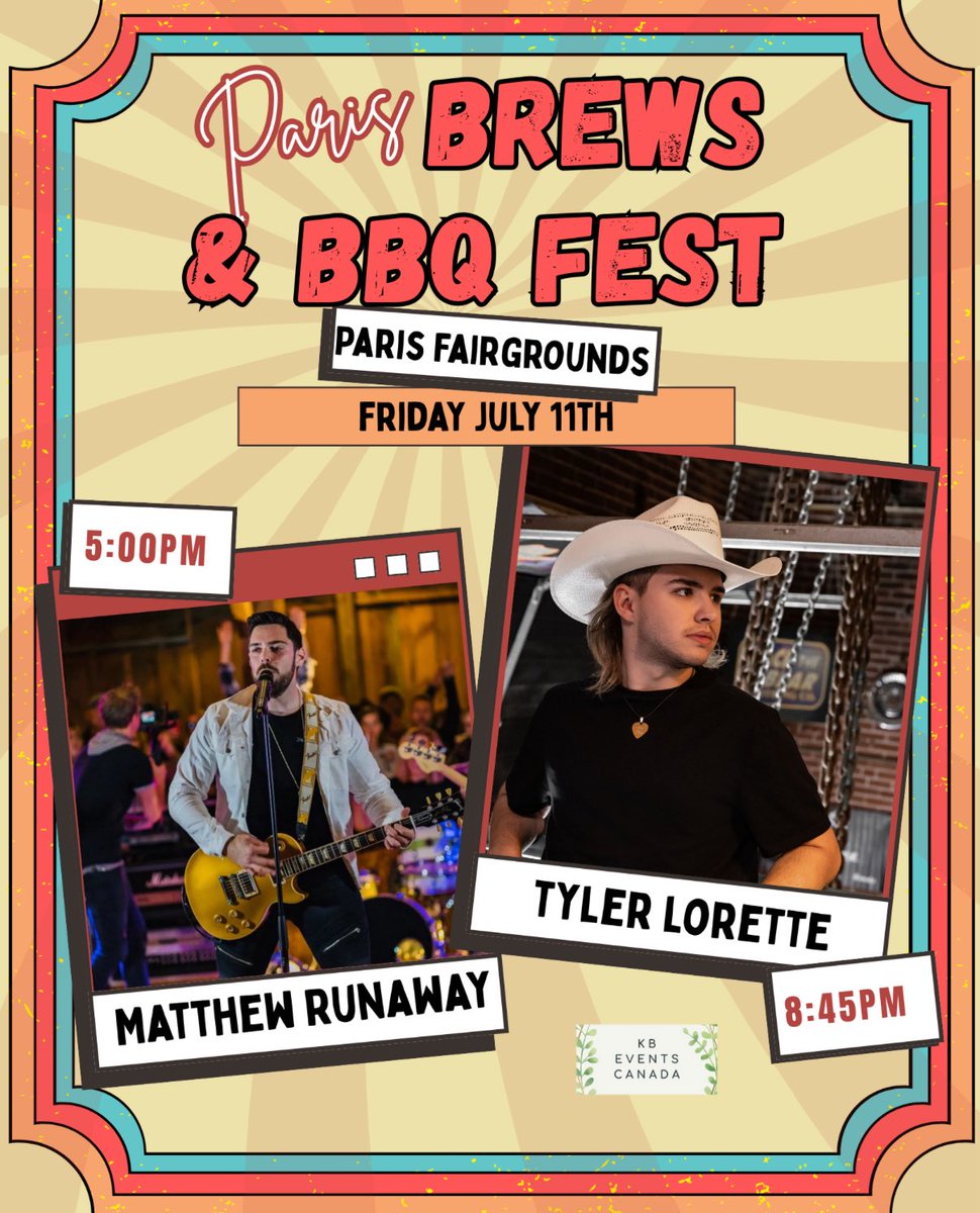PARIS ONTARIO!! 

See you July 11th! 

Tickets on sale now: tylerlorette.com 🎟️