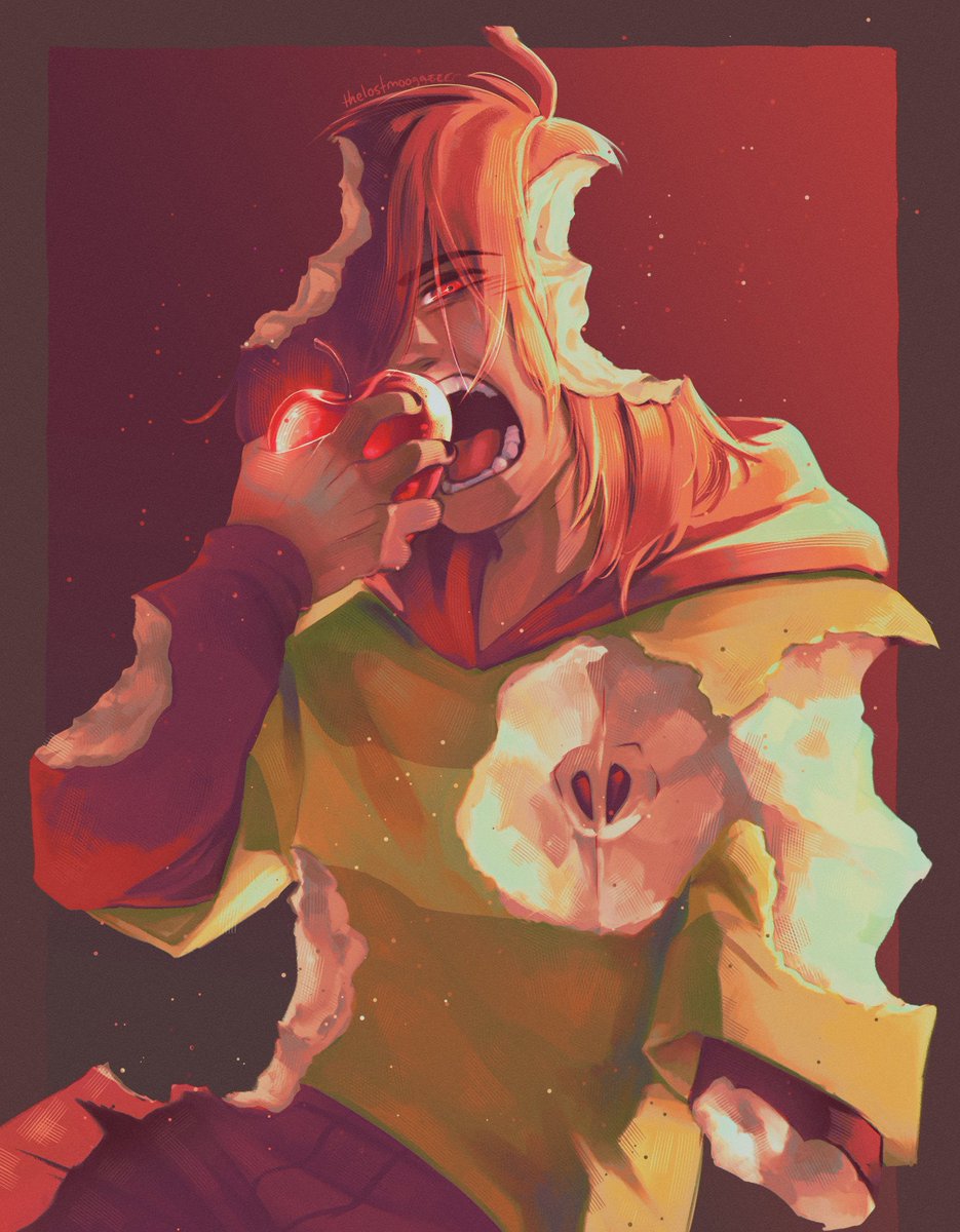 omelettecandy's tweet photo. 🍎Take a bite.🍏

#deltarune #krisdreemurr https://t.co/Ee0iearDcq