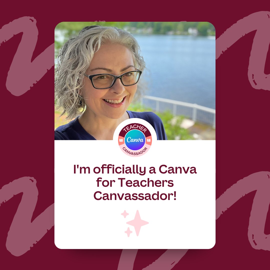 LemanskyRachel's tweet image. Did I forget to mention that I am now officially a #Canvassador ? 🤭 So happy to be a part of this community. #CanvaLove @CanvaEdu @canva