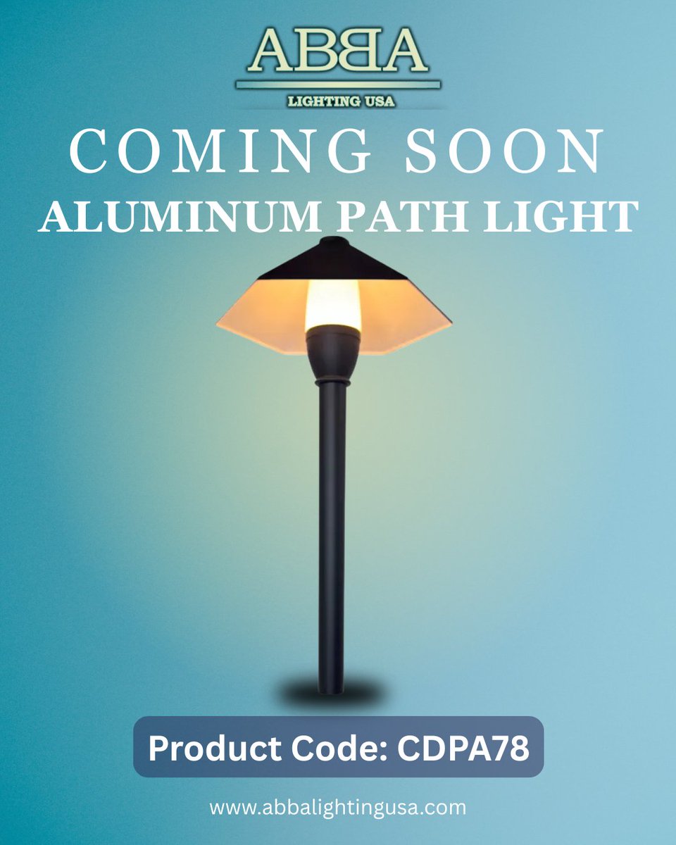 ABBALightingUSA's tweet image. “Coming soon! ✨ Light up your pathways with our sleek and durable Aluminum Path Light. Perfect for adding elegance and safety to your garden or walkway. Stay tuned for its release!
Product Code: CDPA78
#ABBAlighting #OutdoorLighting #PathLighting #ComingSoon”