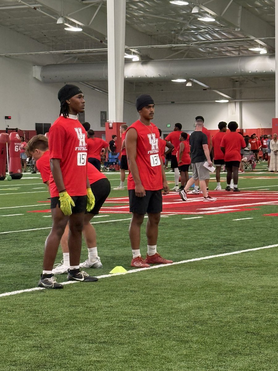 Had a great time competing at the <a href="/UHCougarFB/">Houston Football</a> camp. Learned a lot and look foward to coming back again next year. Thank you coach <a href="/CoachWEFritz/">Coach Willie Fritz</a> and coach <a href="/coach_weaver_/">Will Weaver</a>  for talking to me afterwards.