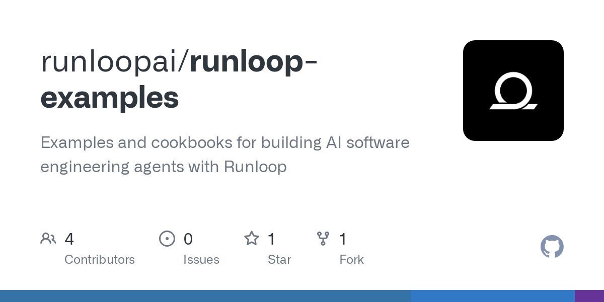 RunloopDev's tweet image. New to AI agent development? 🚀 Start with something simple! Sign up at platform.runloop.ai, launch a devbox from our dashboard, and you're coding in seconds. Pull code, run agents instantly - no setup headaches! Python and Typescript examples @ github.com/runloopai/runl…