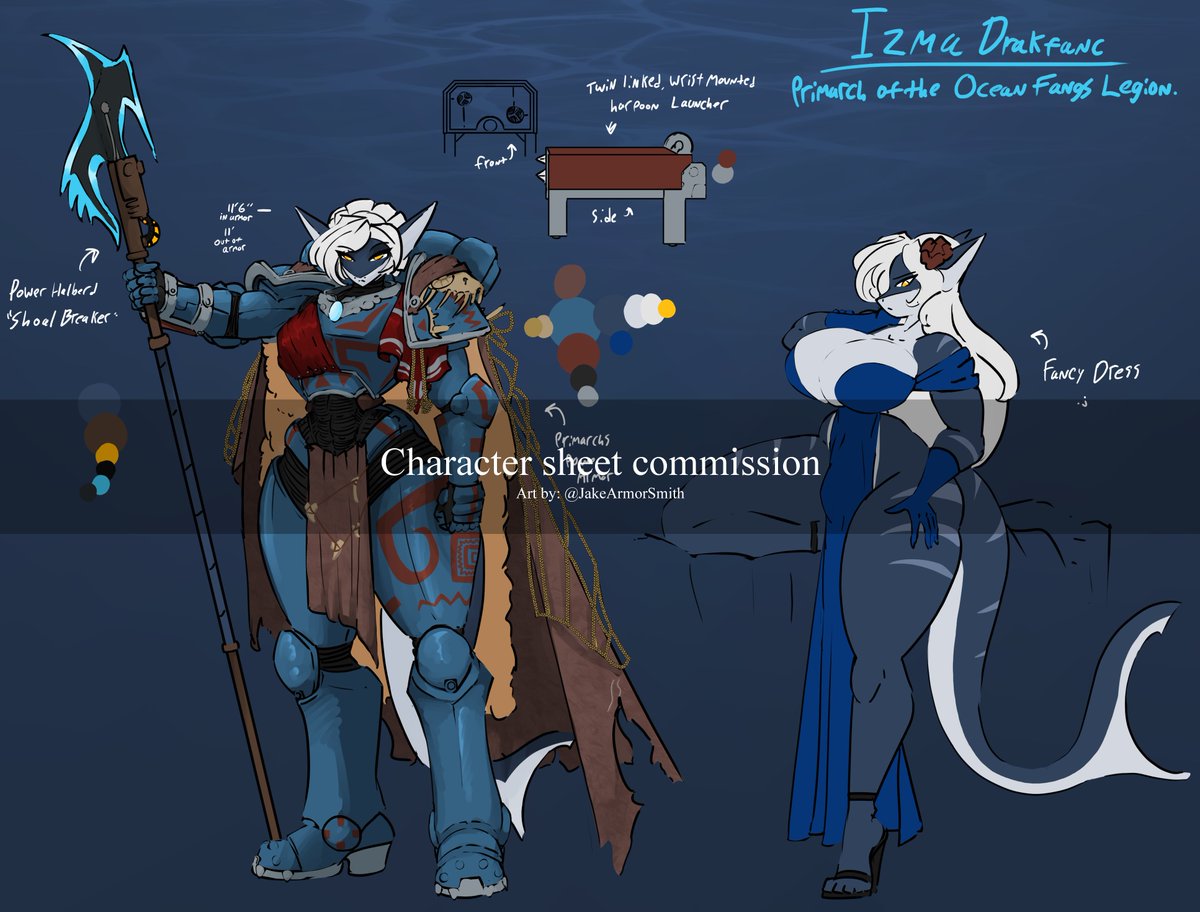 Character sheet commission for <a href="/Firestarter092/">Firestarter09</a> 

SHORK!