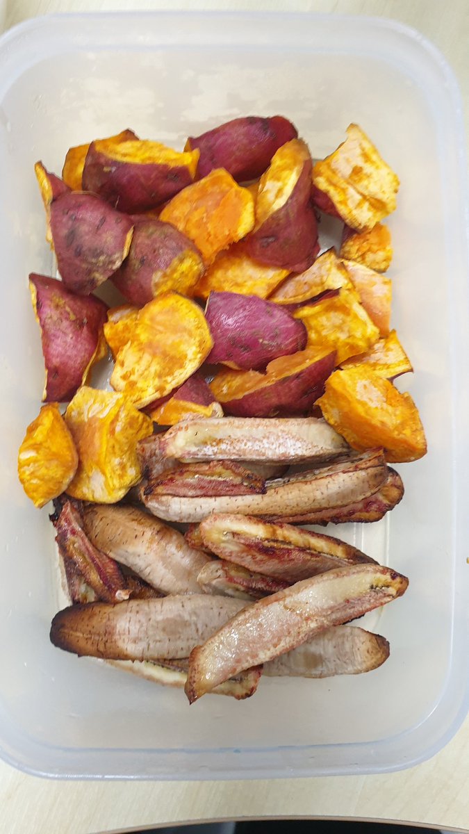 กล้วยอบ มันอบ ในหม้อทอด