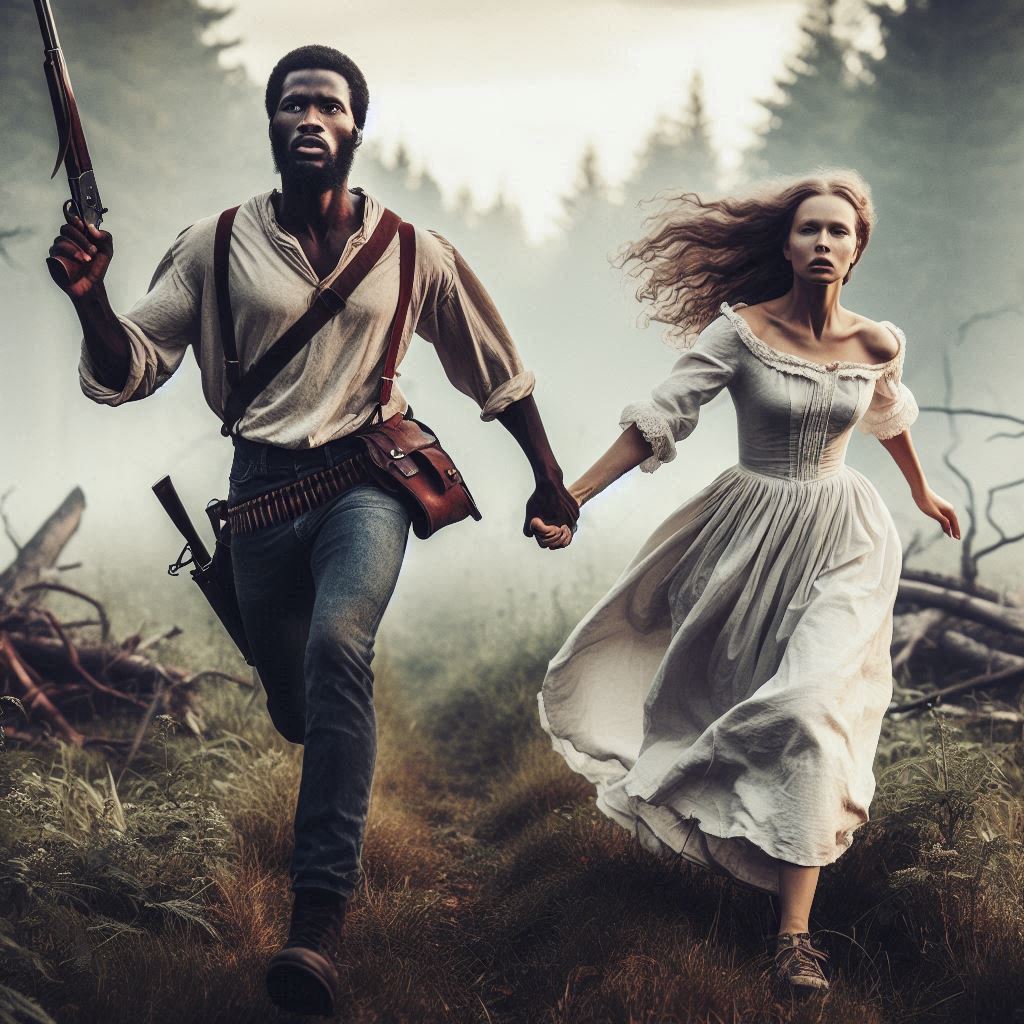 TORTURED JOURNEY OF WOUNDED SOULS: A White woman is raped, her husband killed while fleeing to Philadelphia. She depends on a proud young slave she underestimates to protect her on a perilous trek north. #screenpit