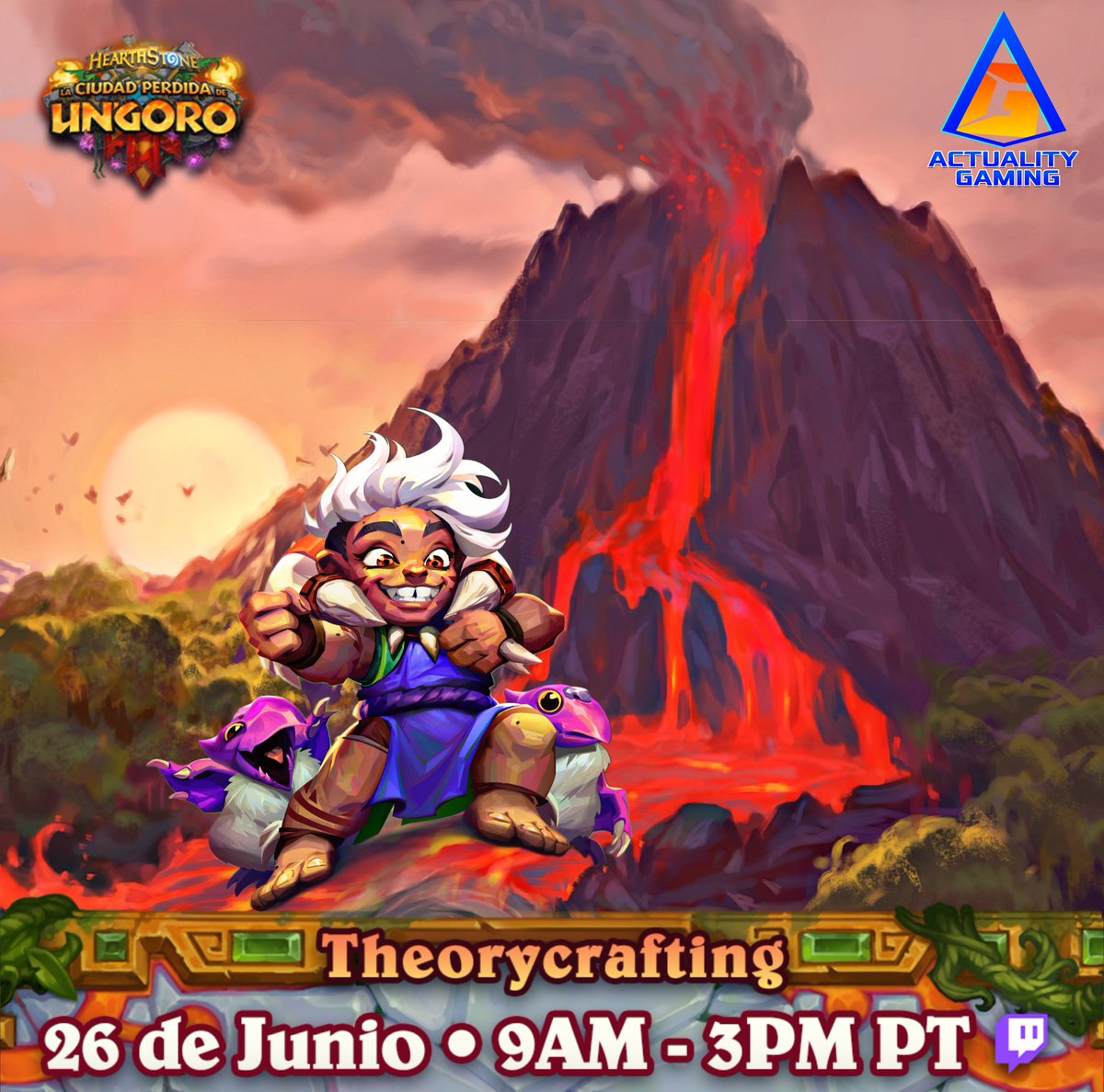 Gracias a <a href="/PlayHSLATAM/">Hearthstone LATAM</a> estamos dentro del #Theorycrafting

🐢La Ciudad Perdida de Un'Goro🦖

Probando mazos y tendremos sorteo🎁 

Participa👇
➡️ Dar Me gusta a la publicación ❤️
🔁 Retweet 
➡️Menciona la Carta de Misión que tienes ganas de probar 
✅️Seguirme en twitter y