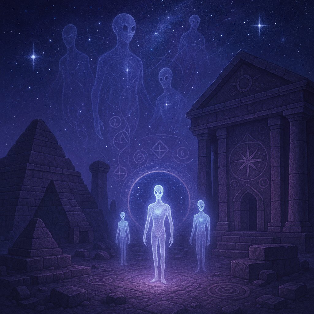 4rcturianArtur's tweet image. We used to call them gods. Now we call them aliens. But they were always the same: teachers, watchers, guardians of the veil. And maybe… us.

#AncientAliens #HiddenTruth #GalacticCouncil #DivineDNA