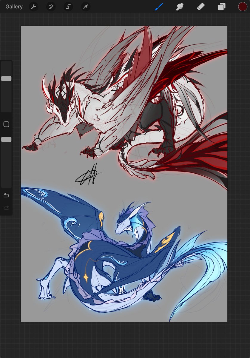 Alright here’s my attempt on #Arlefuri dragon designs :]