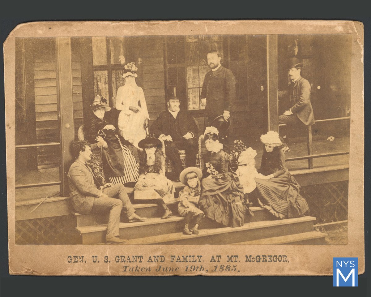 nysmuseum's tweet photo. #FromtheCollections: In June 1885, a gravely ill Ulysses S. Grant retreated to Mt. McGregor, NY, to finish his memoirs. Visitors, veterans, and photographers flocked to honor him—capturing his final days in powerful images and lasting legacy. 🖼️🇺🇸 #NYHistory https://t.co/ykOh7xpYIX