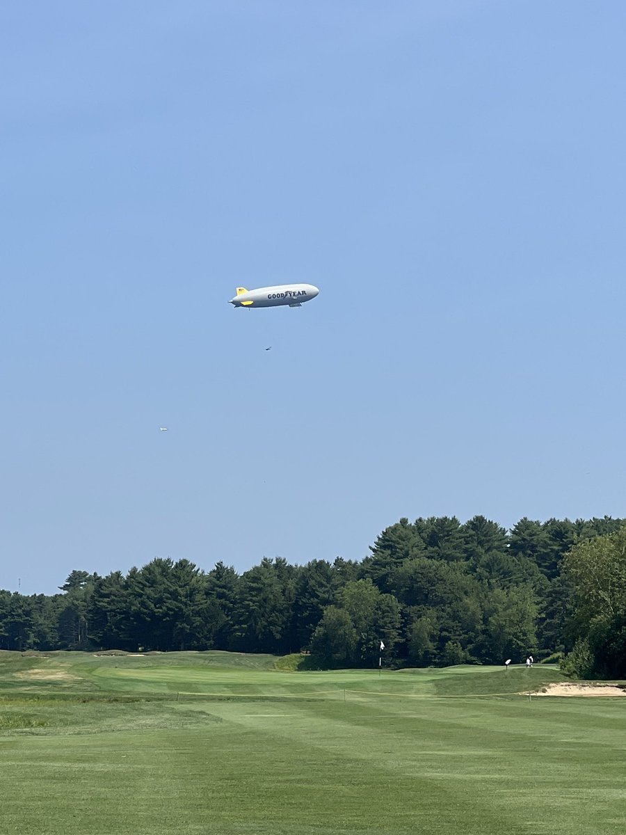 The Goodyear blimp was here today covering Monday League action