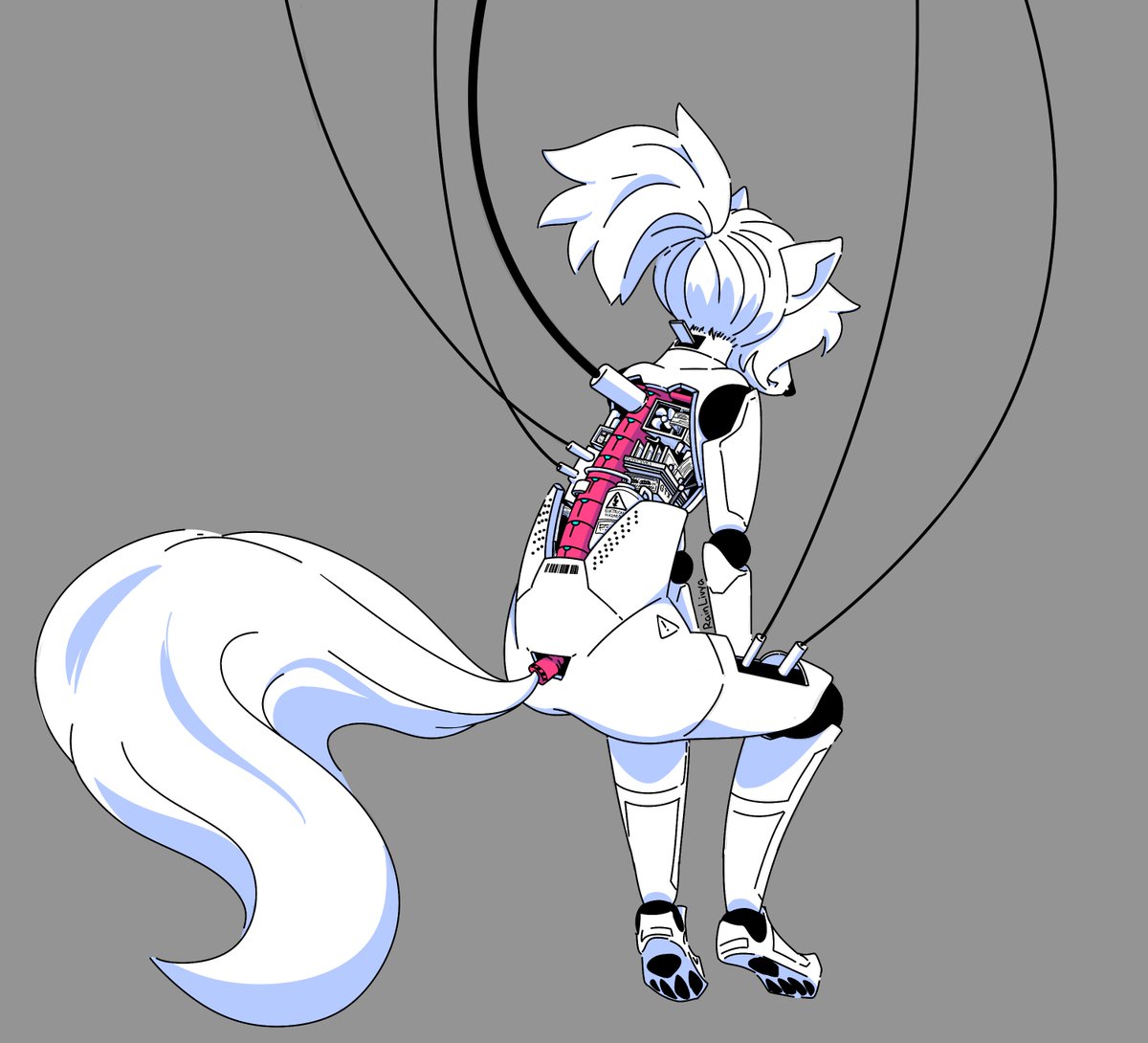 wires and chains,
starting to fade