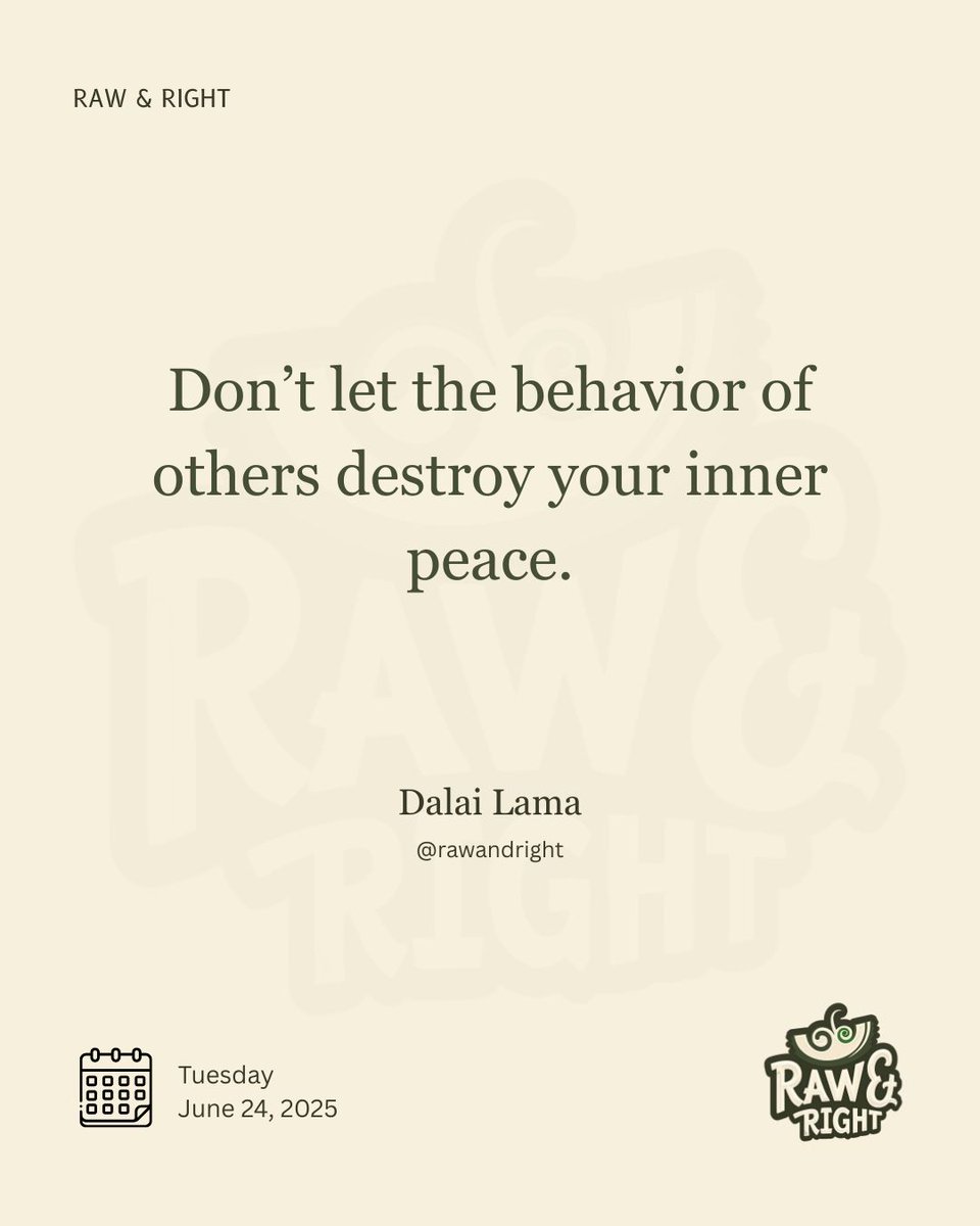 rawandright's tweet photo. DQP30: In a world full of chaos, protect your peace fiercely. Let this timeless wisdom from the Dalai Lama be your reminder today. 💫

#InnerPeace #DalaiLama #MindfulLiving #PositiveVibes #SelfGrowth #MentalWellness #RawAndRight #PeaceWithin #DailyQuote https://t.co/qb58qsK54g