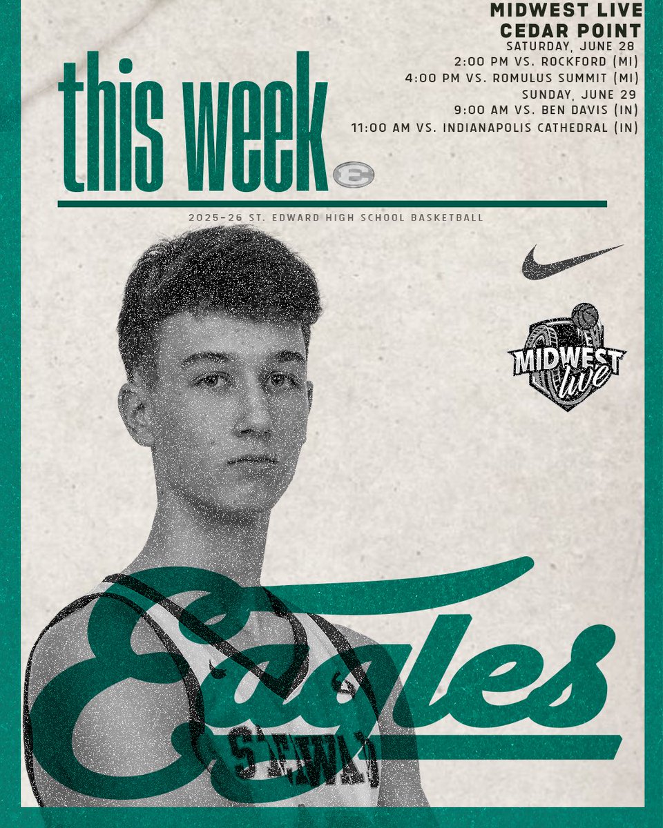 Midwest Live at Cedar Point 🏀🦅
The Eagles are locked in for 4 games in 2 days:
📅 Sat, June 28
2PM – Rockford (MI)
4PM – Romulus Summit (MI)
📅 Sun, June 29
9AM – Ben Davis (IN)
11AM – Indy Cathedral (IN)
Nothing given. Everything earned. #EDSUP #BUILTDIFFERENT
