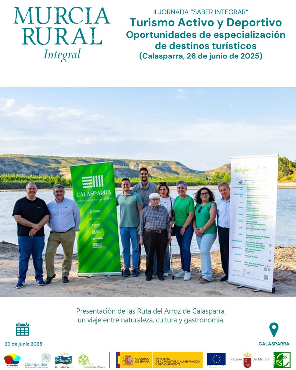 El próximo 26 de junio
en Calasparra 

Jornada
«Turismo Activo y Deportivo: oportunidades de especialización de destinos turísticos».

Info  

integral.es/jornada-turism…