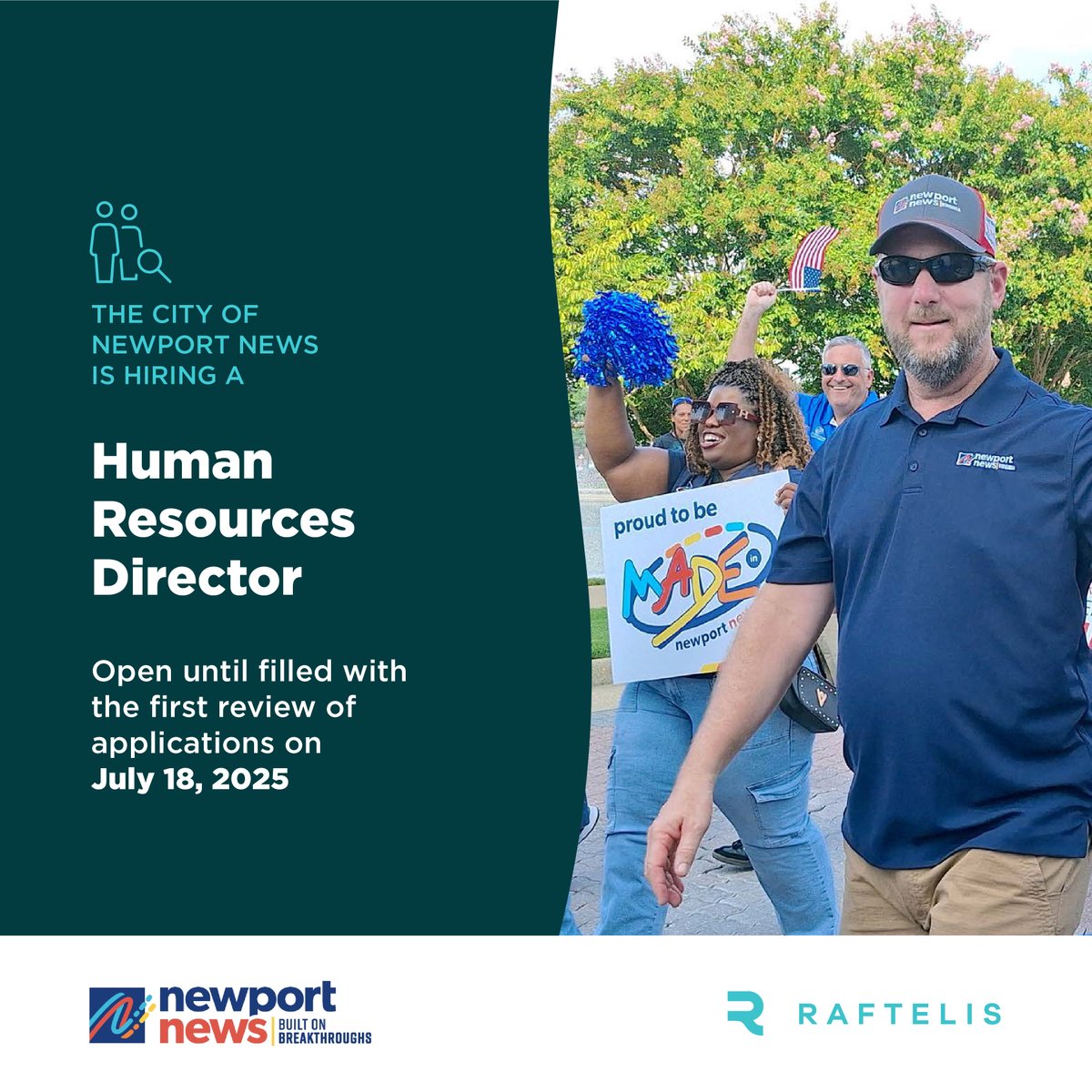 The City of Newport News, VA, is seeking a forward-thinking leader to serve as its next Human Resources Director. This unique opportunity calls for an eager and enthusiastic HR professional who is looking to make meaningful, long-term contributions.
hubs.la/Q03t8yMk0