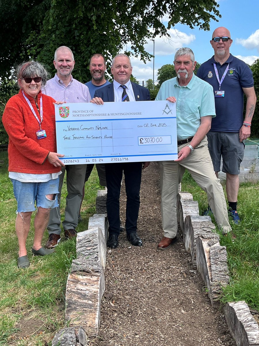 NorthantsHuntsMasons (@nhmasons) on Twitter photo Cheque presentation to Veterans Community Network (VCN)
With Armed Forces Day nearing look how local Freemasons are supporting our local VCN
FULL STORY ⬇️
bit.ly/NH_VCN
<a href="/UGLE_GrandLodge/">United Grand Lodge of England</a>
#ArmedForcesDay
#veterans
#veterancommunity
#Freemasons Cheque presentation to Veterans Community Network (VCN)
With Armed Forces Day nearing look how local Freemasons are supporting our local VCN
FULL STORY ⬇️
bit.ly/NH_VCN
<a href="/UGLE_GrandLodge/">United Grand Lodge of England</a>
#ArmedForcesDay
#veterans
#veterancommunity
#Freemasons