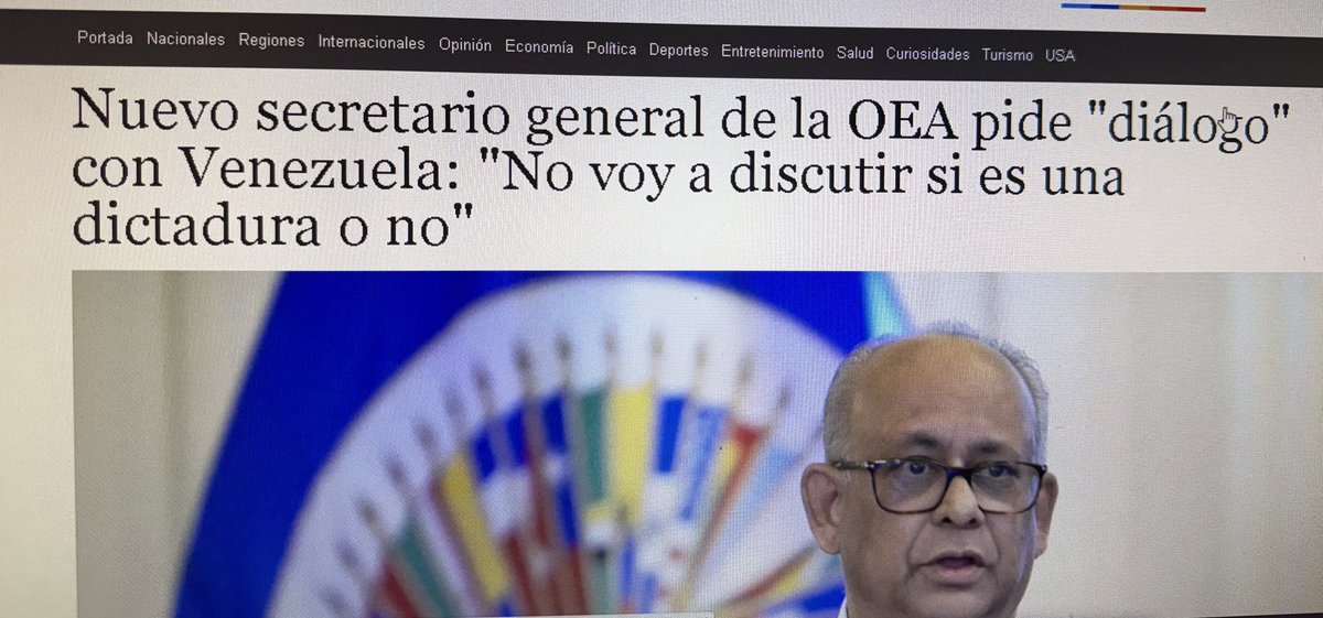 ¿Que diálogo del Coñ0? Nojoda si el diálogo no ha servido para nada en la causa por la libertad de Venezuela. Ahora viene este, y que nuevo secretario y, que pidiendo diálogo, después de todo lo que hemos pasado los venezolanos. ¡NOJODA VAYA A mamarse un kilo de 🥚🥚🥚🥚!