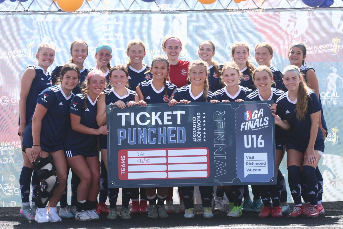PattenKase80010's tweet photo. We’re going to Virginia!!!! So proud of my team after punching the ticket to go to Richmond! Let’s finish it! #girlsacademy #stlda #GAfinals #notdoneyet @STLDASoccer https://t.co/9ELdijjLTH