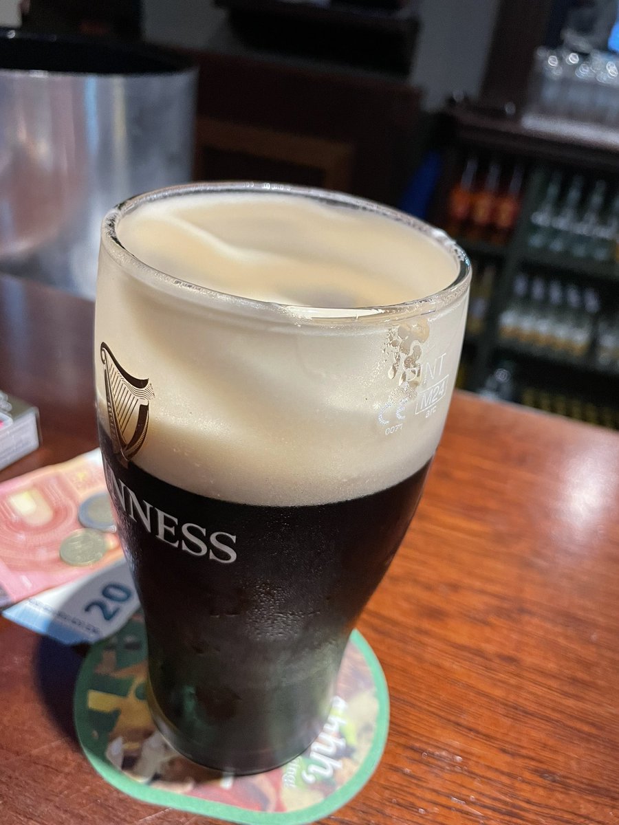 As you drink a pint of Guinness, unless your glass looks like this, it’s not the best 

Quinn’s , Fenagh, Leitrim