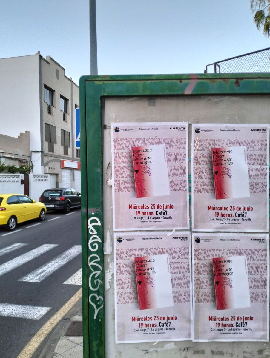 AnticapiCanaria's tweet image. Presentamos “Marxismo Queer como arte estratégico”, herramienta útil para la organización de la lucha queer ante la ola reaccionaria contra derechos LGTBIQA+
📷Miércoles 25 de junio, a las 7 en Café 7 C/ El Juego, 7. La Laguna Tenerife. Parada Trinidad del tranvia
@anticapi_
