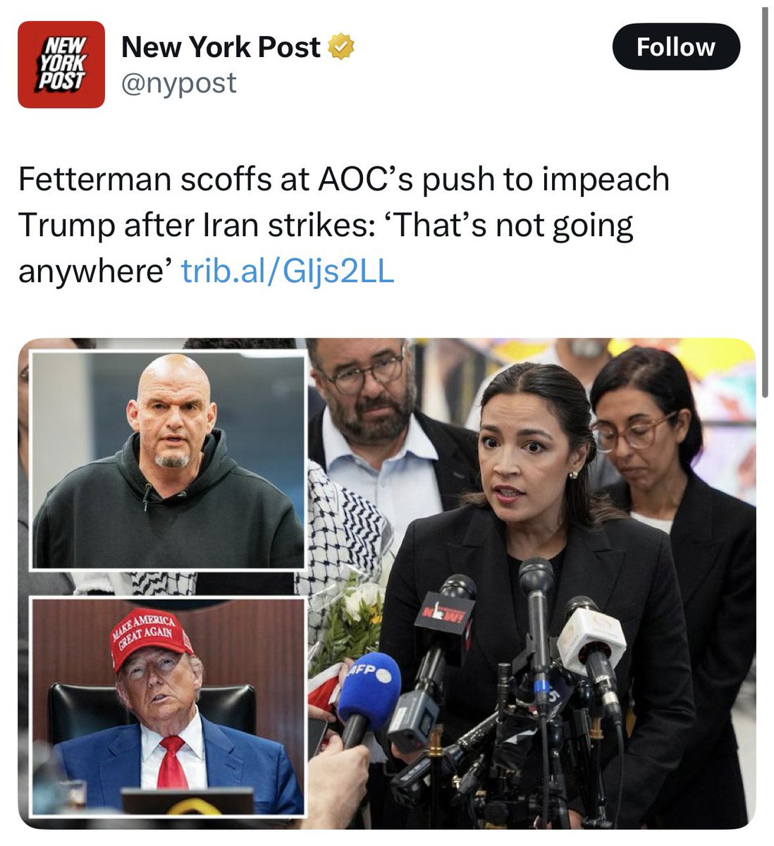 Even John Fetterman knows AOC is a moron.
