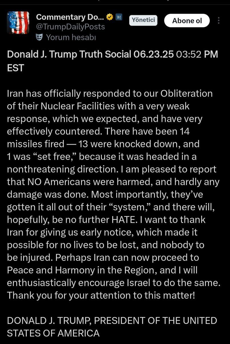vict0ryyyy's tweet photo. @Khamenei_fa If you don't understand, I'll translate it into Arabic. You say in advance that you're going to attack, and the world laughs at you. https://t.co/CLVokRyd7O