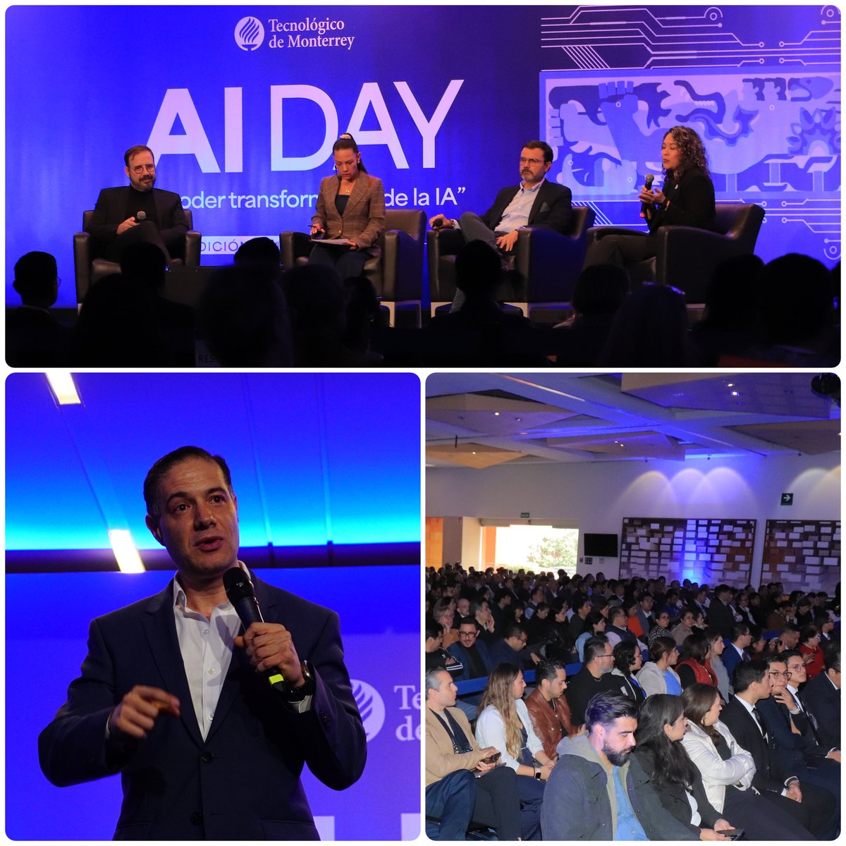Así vivimos la primer edición del #AIDay CDMX en el <a href="/Tec_CSF/">Tec Santa Fe</a> 
Un espacio donde líderes, expertos y comunidad exploramos el poder de la IA.
Presentamos #TECgpt, Skill Studio y Agent Studio: herramientas que están revolucionando el aprendizaje.
#Innovación #InteligenciaArtificial