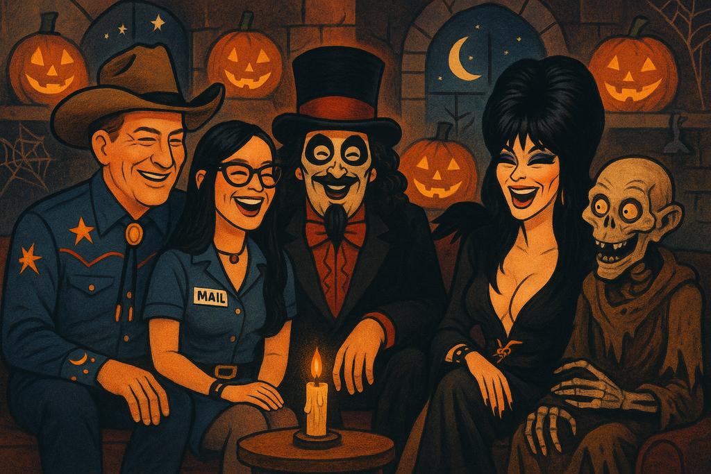 strangemonkey90's tweet image. Is it fall yet? 🎃
#joebobbriggs #darcythemailgirl #thelastdrivein #elvira #svengoolie #thecryptkeeper #talesfromthecrypt #monstervision #horrorhost #horrormovies #halloween #halloweenseason