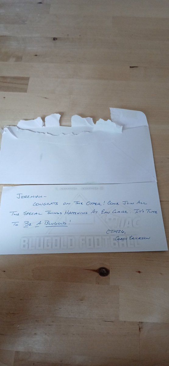Thank you <a href="/CoachE_Blugolds/">Rob Erickson</a> for the mail!