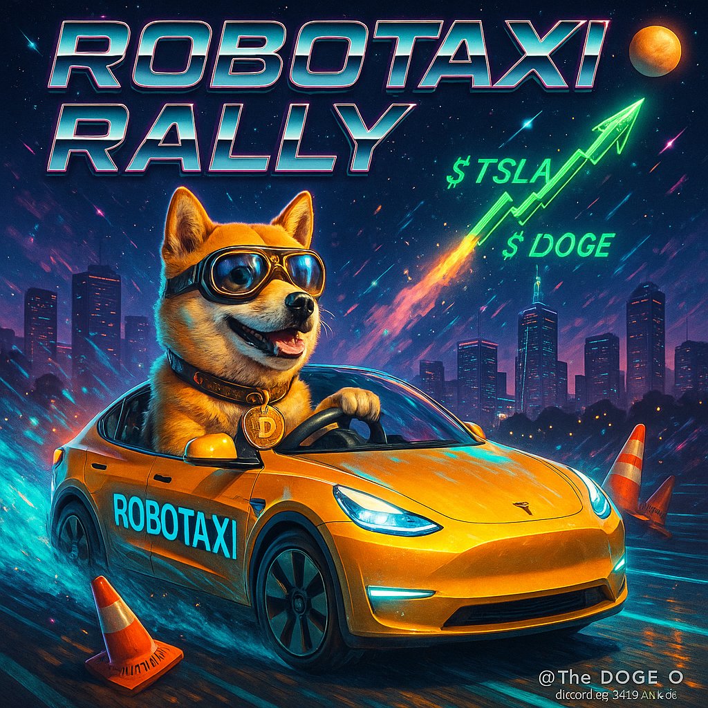 The_DOGE_O's tweet photo. 🐕‍🦺💨 ROBOTAXI RALLY! Tesla’s self-driving Shibas just hit Austin streets and $TSLA blasted +8%. 🚀

Would you hop in a DOGE-piloted Model Y or wait on the curb? 🐶👇

@The_DOGE_O | https://t.co/PYl9pmbFEd
#DOGEO #RobotaxiRally #ShibaStrong #CryptoDojo #Tesla
$TSLA $DOGE https://t.co/oaadE6i3F6