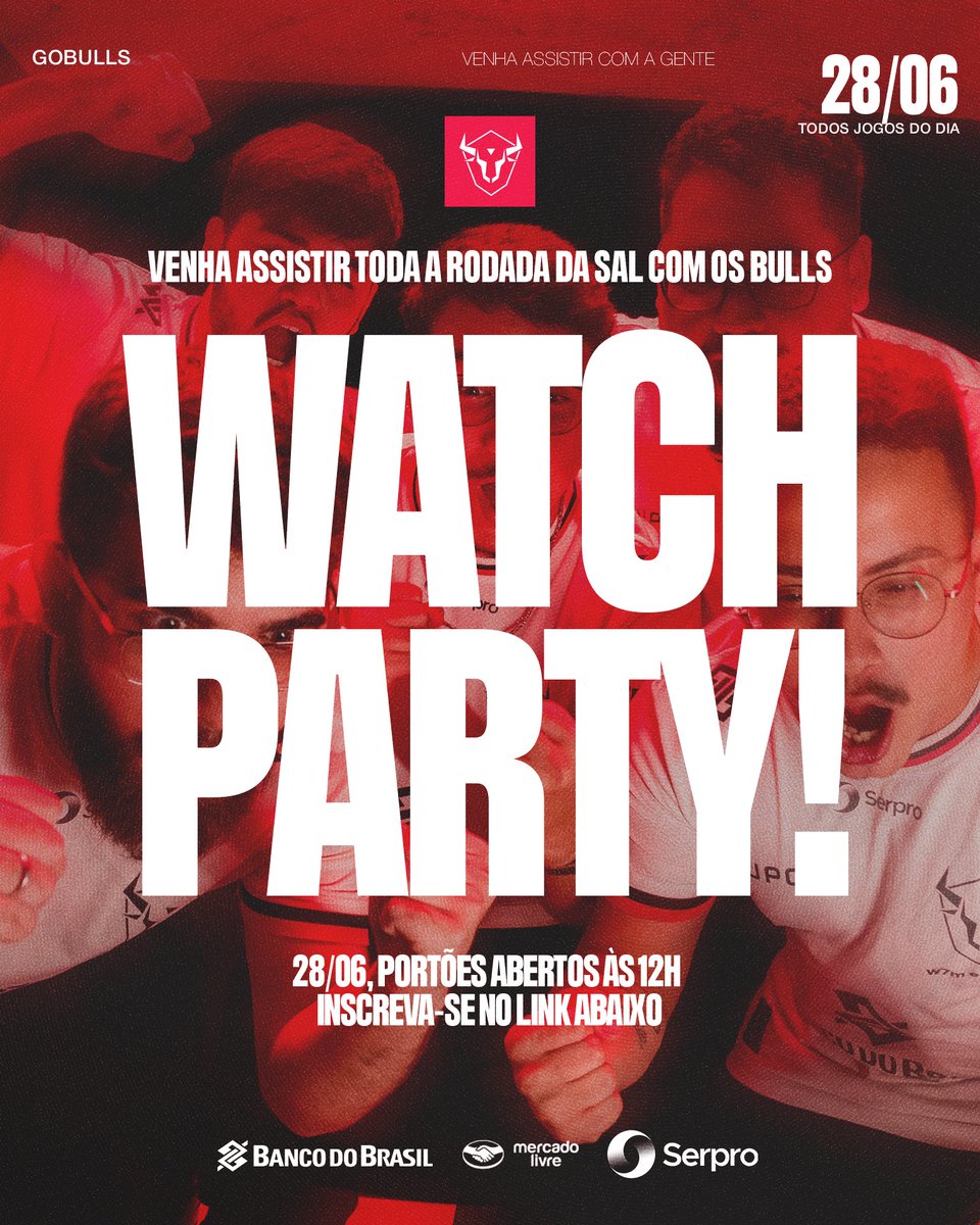 EI VOCÊ 🫵, É VOCÊ MESMO!

Neste final de semana, os portões do office da W7M em São Paulo abrem as 12h, para vocês acompanharem tudo da South America League na nossa Watch Party, e melhor ainda com comes e bebes liberados 🤩

Tá achando que acabou? Teremos a presença do nosso