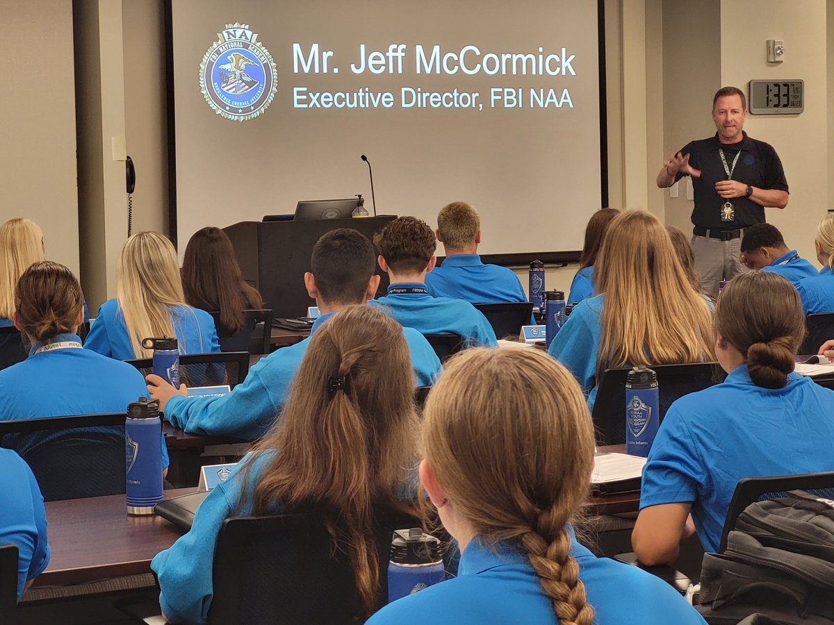 Today our Executive Director, Jeff McCormick, had the pleasure of meeting with our amazing YLP students! We've thoroughly enjoyed having them here and sharing what the FBINAA means to us and the values that define our organization. 💙💛 #FBINAA #YLP2025 #FutureLeaders