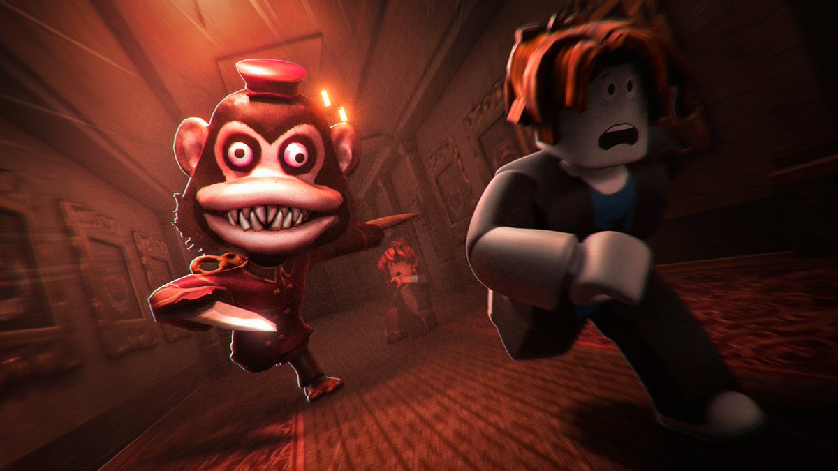 Commissioned thumbnail for HUNTED 🔪🐒
#ROBLOX #RobloxDev #robloxGFX