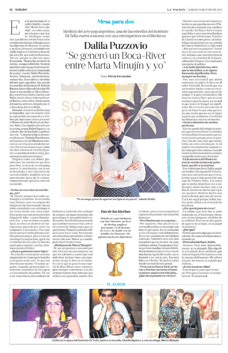 La exposición Dalila Puzzovio: Autorretrato en el suplemento Sábado de <a href="/LANACION/">LA NACION</a>. Por Flavia Fernández.