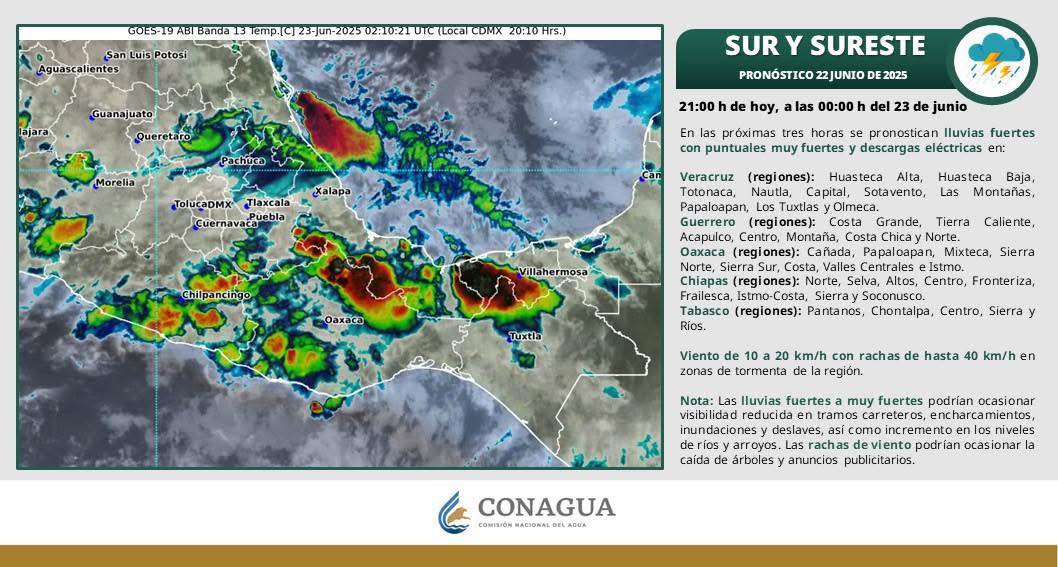 🚨Este domingo se han registrado lluvias en varias zonas del estado y según Conagua, seguirán por la noche.

⚠️ Recuerda: evita cruzar ríos o zonas inundadas y mantente informado por medios oficiales.

#LluviasEnGuerrero #Precaución