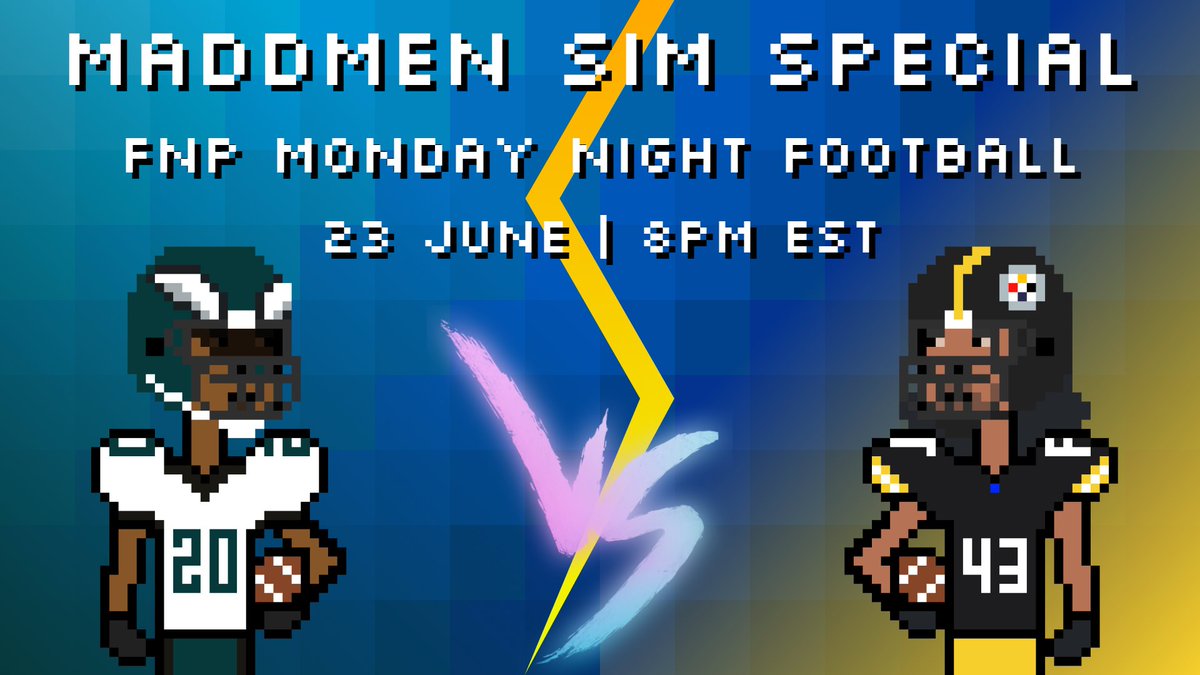 Friday Night Punks™ (@fridaynightpunk) on Twitter photo <a href="/FridayNightPunk/">Friday Night Punks™</a> Fam!!
Get ready for #FNP Monday Night Football!?
🏈 Monday | June 23rd | 8pm EST
🏈 Hosted by <a href="/jfarrell1227/">J Farrell</a> <a href="/SelliottSjce/">SJCE</a> and <a href="/kingsven_poly/">👑Sven👑l 🜲 🏈 ᛤl ▚▘▚▘▚▘</a>!!
🏈 The stream will be in our #Discord Server in the Maddmen Streams Channel!
🏈 Week 15 Challenge: Fewest Points <a href="/FridayNightPunk/">Friday Night Punks™</a> Fam!!
Get ready for #FNP Monday Night Football!?
🏈 Monday | June 23rd | 8pm EST
🏈 Hosted by <a href="/jfarrell1227/">J Farrell</a> <a href="/SelliottSjce/">SJCE</a> and <a href="/kingsven_poly/">👑Sven👑l 🜲 🏈 ᛤl ▚▘▚▘▚▘</a>!!
🏈 The stream will be in our #Discord Server in the Maddmen Streams Channel!
🏈 Week 15 Challenge: Fewest Points