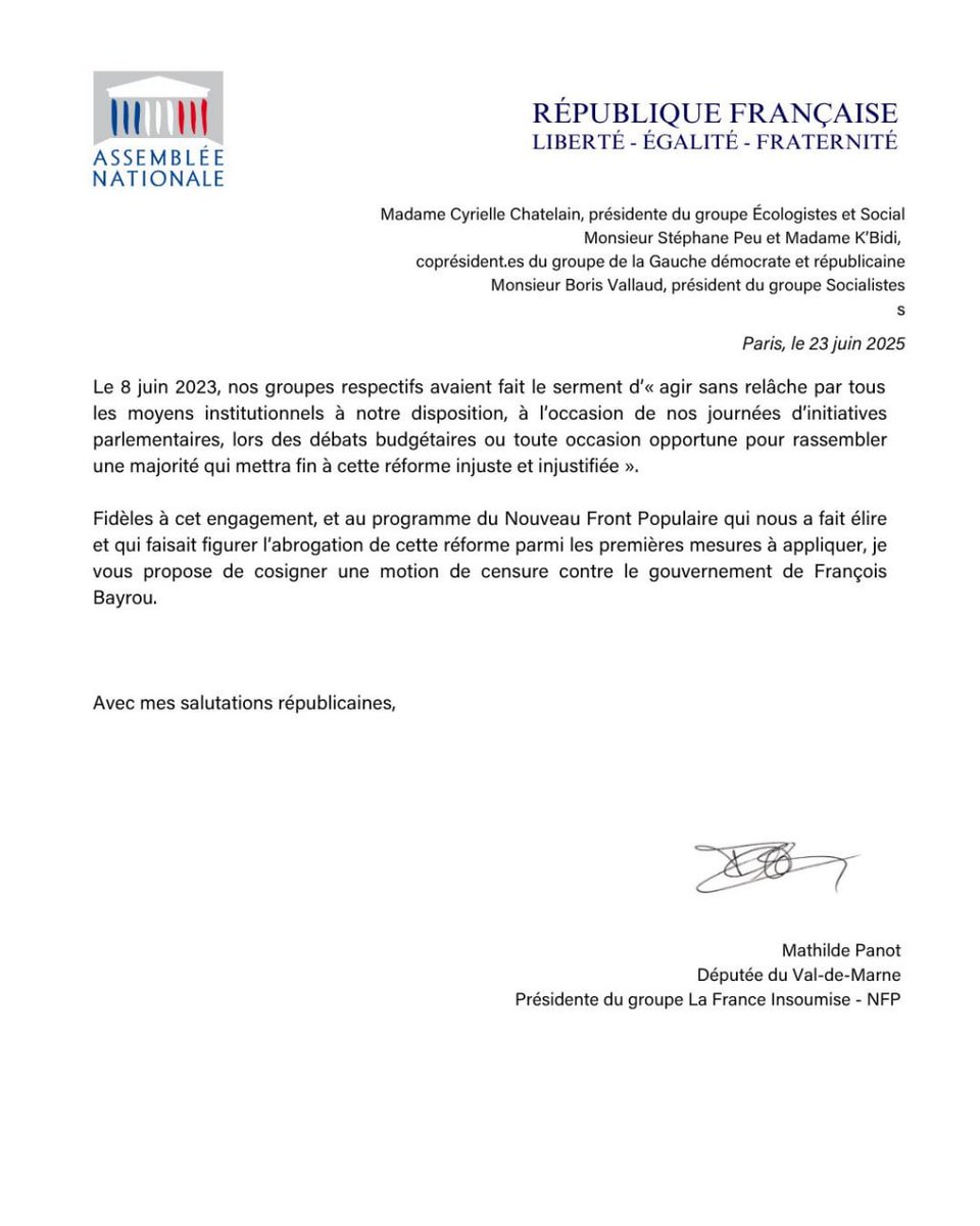 La mascarade du conclave est finie. 

Comme nous l’avions prédit, rien n’en est sorti et la réforme macroniste des retraites reste : départ à 64 ans après 43 annuités. C’est un échec total de la politique de François Bayrou pour éviter la censure en février.

Nous proposons donc