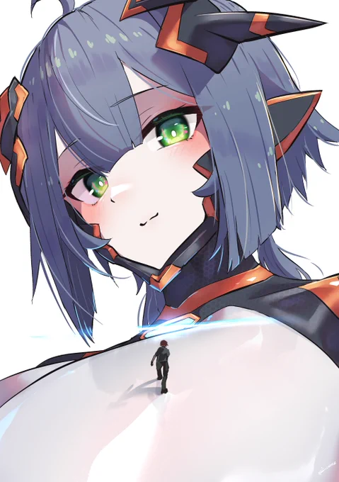 あと自分のメカキャラ(?)にチンガード(顎)が多いのは事故やその他の事例で意外と顎に対しての被害が多かったので取り入れてます。 後かっこいい!!! と言う事でお胸登山コロサスちゃん再掲