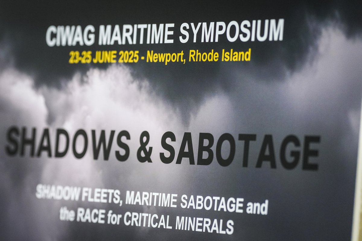 U.S. Naval War College (@navalwarcollege) on Twitter photo NWC began the #CIWAG2025 Symposium today, w/ help of <a href="/nwc__foundation/">Naval War College Foundation</a>.
This year's event, "Shadows & Sabotage," examines Chinese & Russian "shadow fleets," maritime sabotage & the race for critical minerals.
More to follow as these critical discussions continue this week. NWC began the #CIWAG2025 Symposium today, w/ help of <a href="/nwc__foundation/">Naval War College Foundation</a>.
This year's event, "Shadows & Sabotage," examines Chinese & Russian "shadow fleets," maritime sabotage & the race for critical minerals.
More to follow as these critical discussions continue this week.