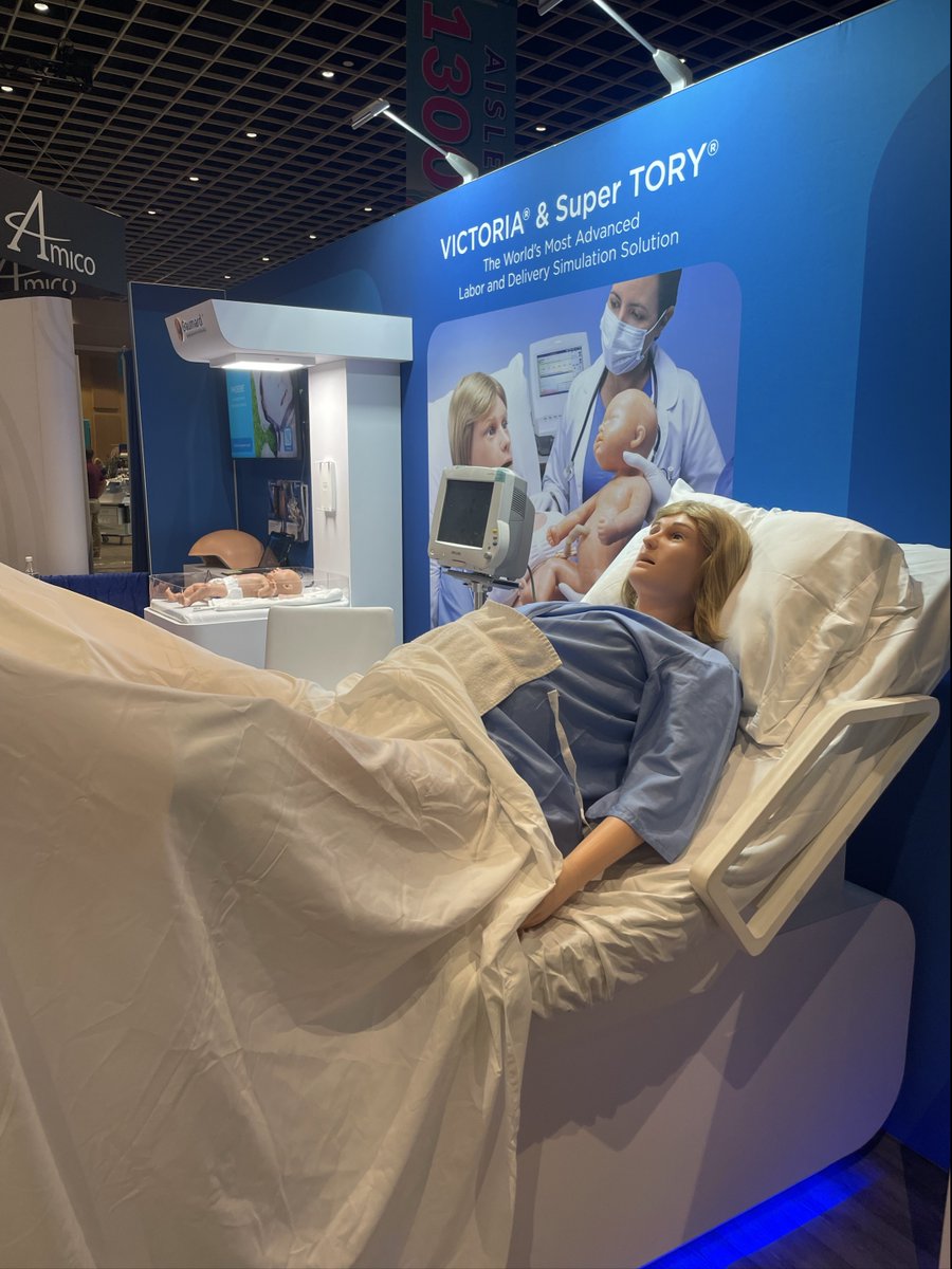 Successful delivery day at #AWHONN Booth 1207 using VICTORIA® S2200! 💪👶
#DYK: VICTORIA detects McRoberts, suprapubic pressure, Zavanelli, Woods’ Screw, &amp; “hands and knees” maneuvers?
Let’s talk OB training goals and book a demo: gaumard.com/s2200-victoria…  
#HealthcareSimulation