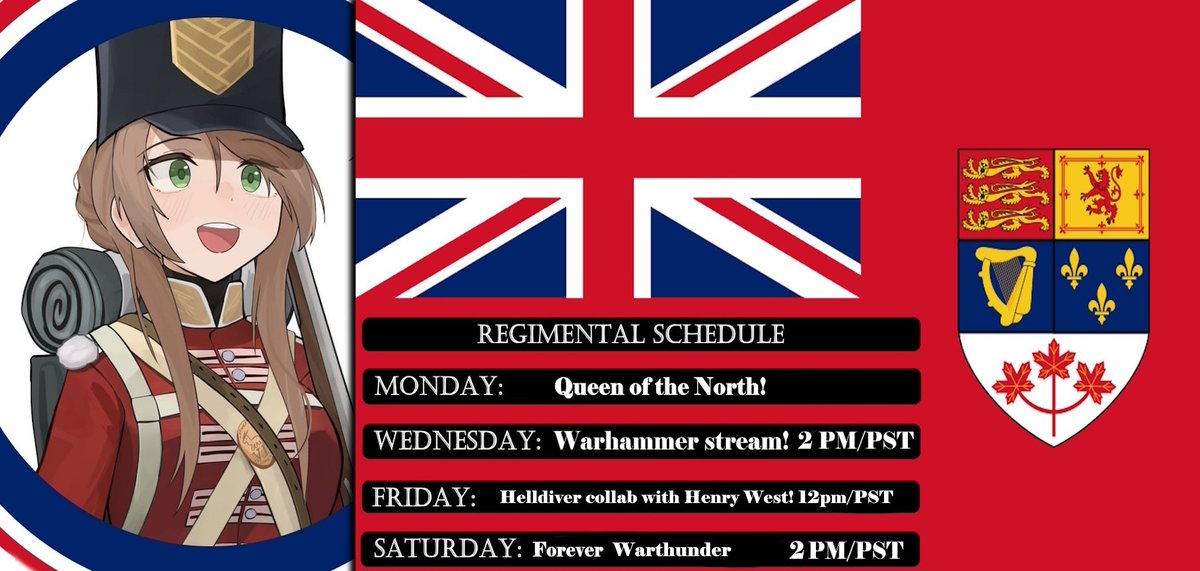Lee Honor V-tuber/EN (@battlesquire90) on Twitter photo Regiment! New schedule this week and a first time collab with <a href="/HenryWestGaming/">Henry West 🇬🇧</a> this Friday at 12 pm PST! Regiment! New schedule this week and a first time collab with <a href="/HenryWestGaming/">Henry West 🇬🇧</a> this Friday at 12 pm PST!