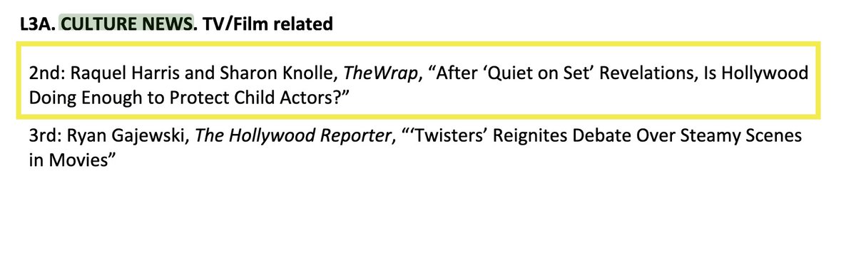 1. Very honored to share a 2nd Place #LAPressClub award with @RaquelHarrisTV for our story about the safety of child actors after #QuietOnSet 
2. After 3.5 great years at TheWrap, I'm moving on. New contact email is in my X bio. Much gratitude to all my fabulous coworkers. ❤️