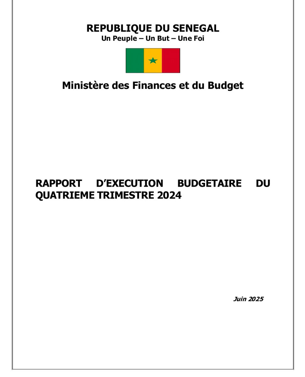 Le rapport d'exécution budgétaire est disponible sur le site du ministère des finances.