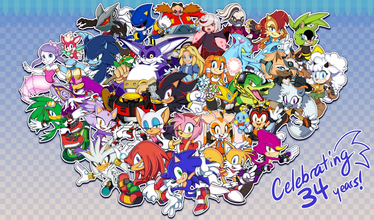 Happy 34th birthday, Sonic!
To you and all your friends, thank you for all the fun and adventures we've had throughout the years. Here's to what's to come!

#SonicTheHedgehog #Sonic34th