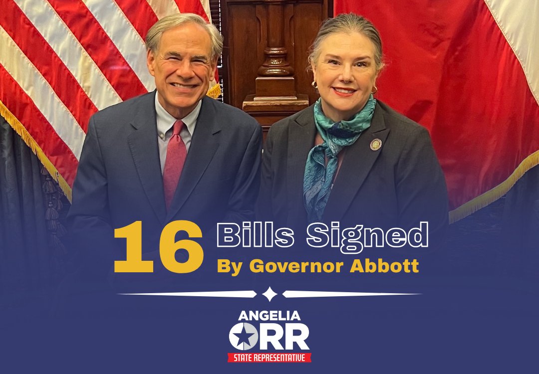 88 bills I sponsored &amp; authored became law this session—including 16 I personally carried. Several came directly from conversations with folks in House District 13.
Thank you, Governor Abbott, for signing those bills and backing our conservative work.