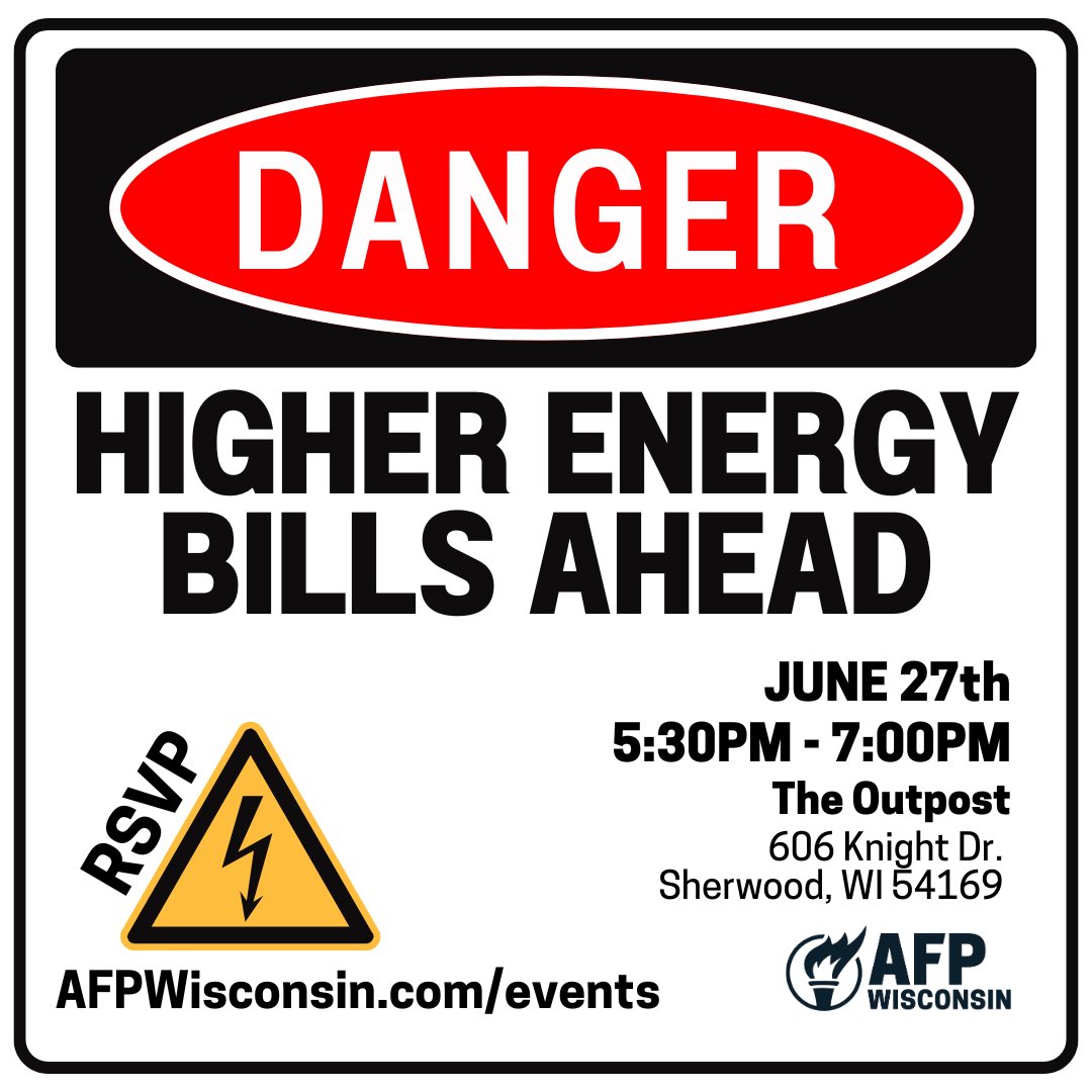 RodencalBriana's tweet image. Curious about the future of energy in America? ⚡🇺🇸 Join @AFPWI for an evening of conversation, policy insight, and real solutions that put freedom and innovation first. Let’s build a brighter, more prosperous future—together. 💡
Get ready Calumet and Fond Du Lac, here we come!