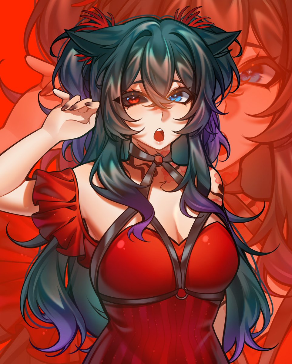 yami_yuriko's tweet photo. Nya or something. Chats favorite Naughty Cat girl came to life. 

Thank you @HarisunStudios for the beautiful piece! Will absolutely be returning for more! 💜🌸
#YurikoArt #Vtuber #Catgril https://t.co/0H3nNjyjPY