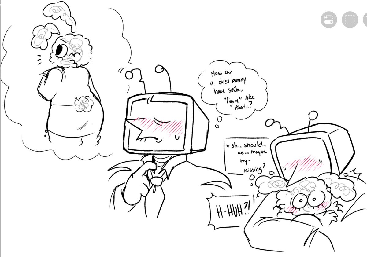 nothing fnf +pico stuff related today- made a darkner oc for deltarune :3 
meet dustine! she’s a dust bunny who (surprisingly) got a job working with Mr. Tenna’s show studio (def don’t got ‘fuzzy’ feelings about her boss nooo..)
#DeltaruneChapter3  #tennaDeltarune #ocxcanon