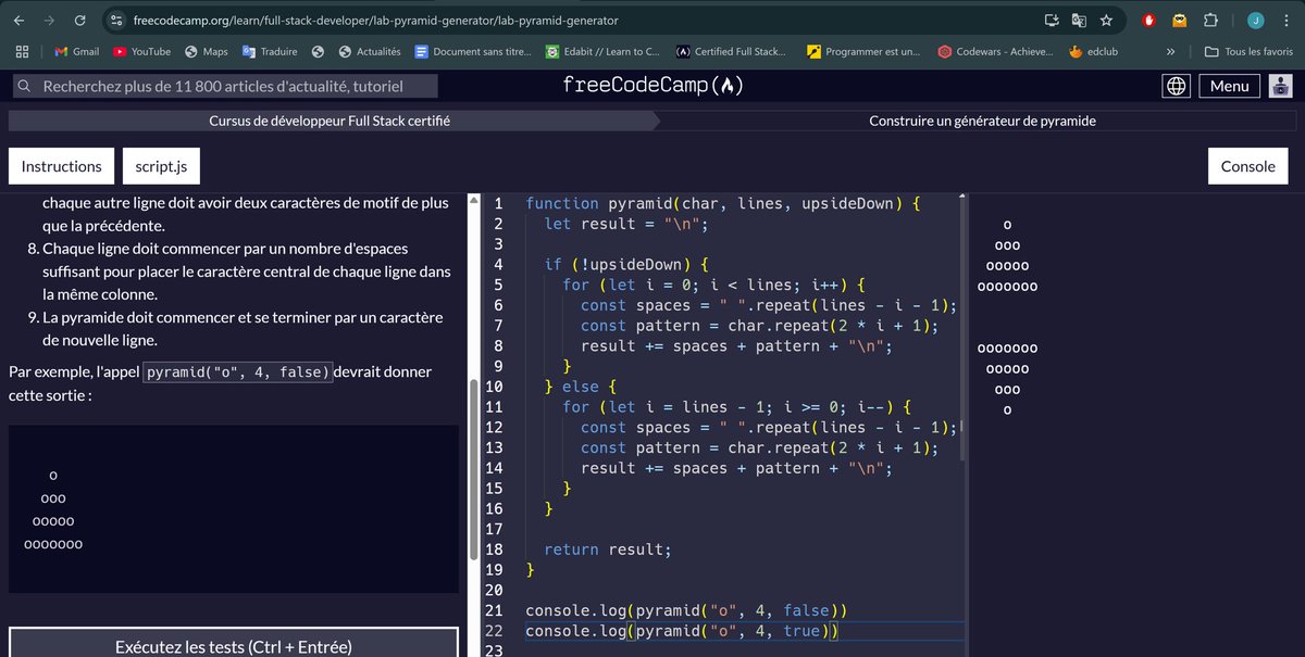 JerryNoumonvi's tweet image. #100daysOfCode  Day 3:Today I built a pyramid generator

#javaScript #freecampcode
