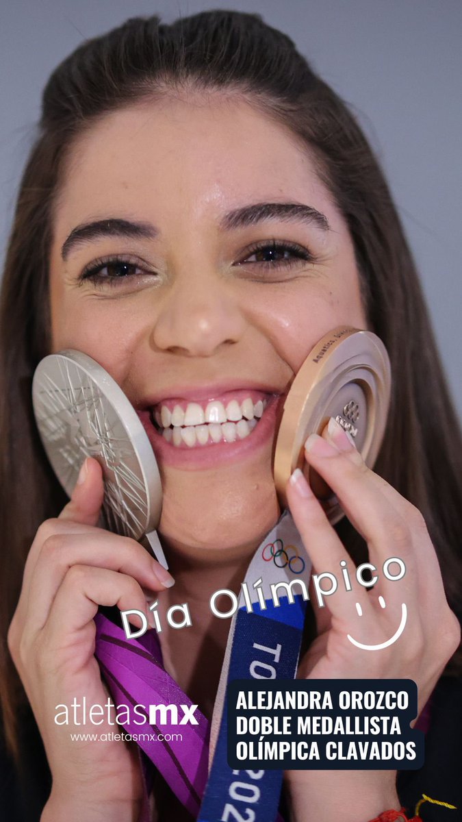 #OlympicDay 📸 Alejandra Orozco, doble medallista olímpica de clavados en Londres20212 y Tokio2021 además de sumar cuatro Juegos Olímpicos en su trayectoria. <a href="/AleOrozcoLoza/">Alejandra Orozco</a> 💦🇲🇽
.
.
#olympic #LetsMove #diaolimpico #mexico